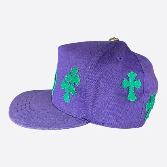 Chrome Hearts Purple & Green Cross Patch Hat - Picture 4 of 8